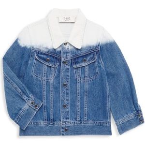 Girls Sea Denim Dip Dye Jacket, size 7-9Y